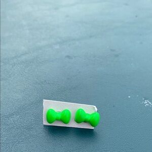 Green Bow Kids Earrings